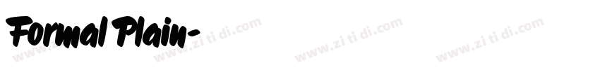 Formal Plain字体转换